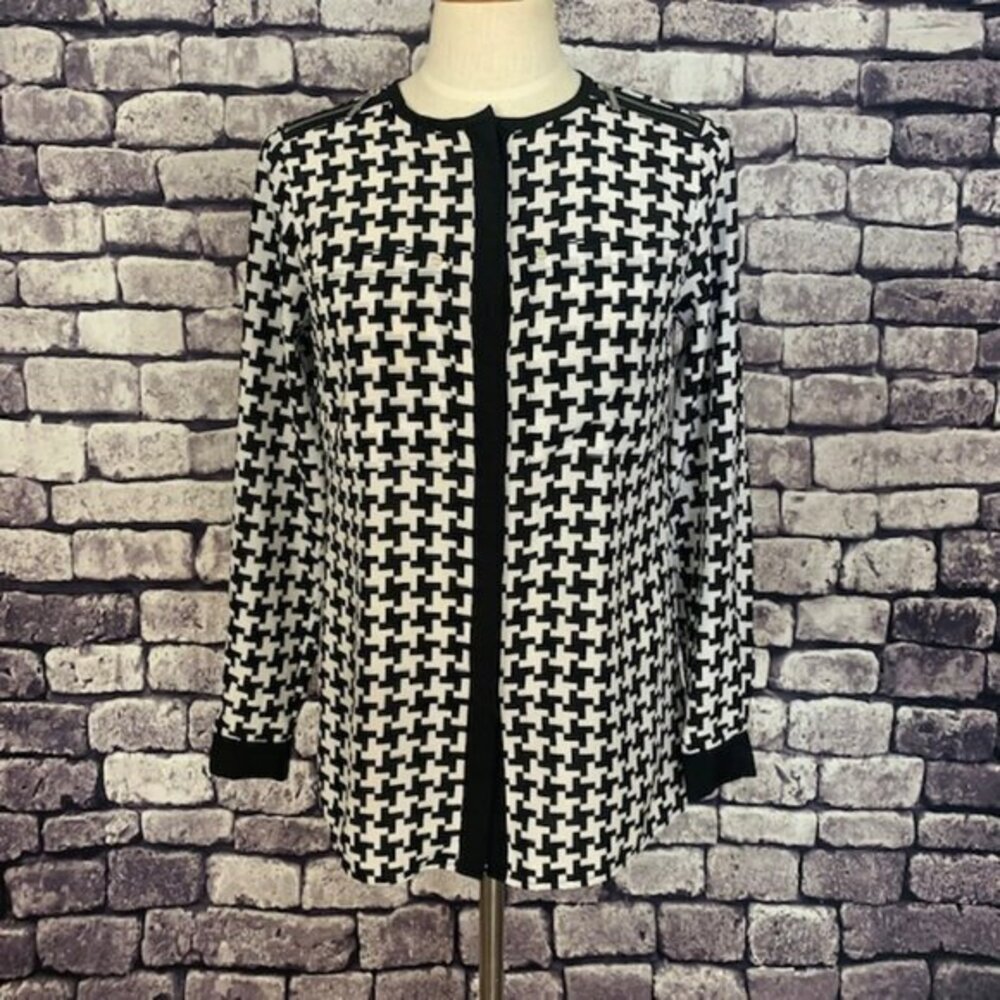 Michael Kors Black & White Blouse Size XS